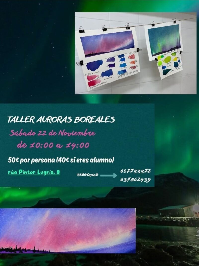 Taller de acuarela: Pintemos auroras boreales